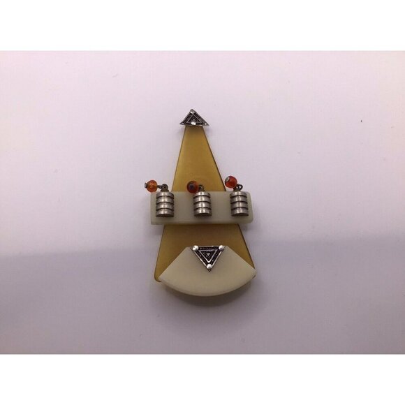 Effex Signed Brooch Pin Boho Artsy Design - Picture 4 of 5